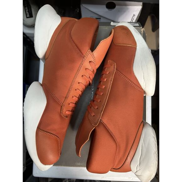 Adidas x Rick Owens RO Runner Fox Orange Sneaker Size 12 US Mens